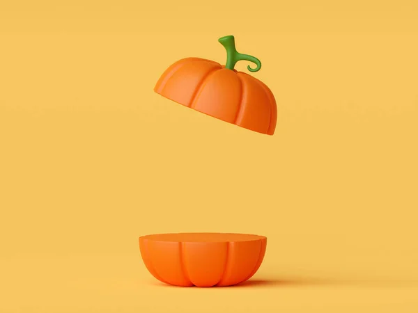 Illustration Halloween Podium Halloween Pumpkins — Stock Fotó