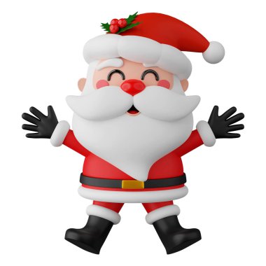 Noel Baba kırpma yolu 3D görüntüleme ile izole edildi
