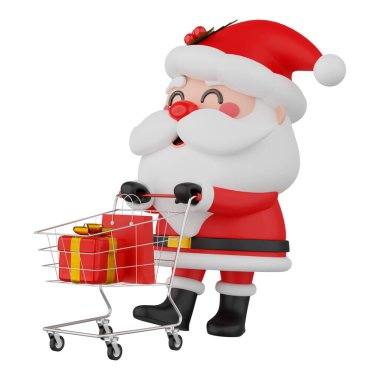 Noel Baba kırpma yolu 3D görüntüleme ile izole edildi