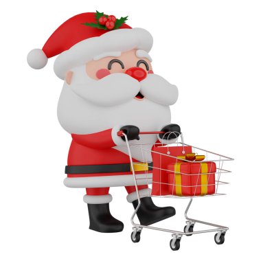 Noel Baba kırpma yolu 3D görüntüleme ile izole edildi