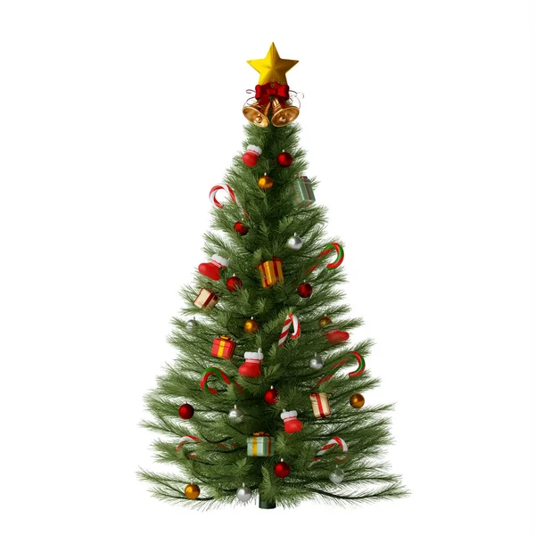 Χριστουγεννιάτικο Δέντρο Απομονωμένο Μονοπάτι Κοπής Καθιστούν — Φωτογραφία Αρχείου