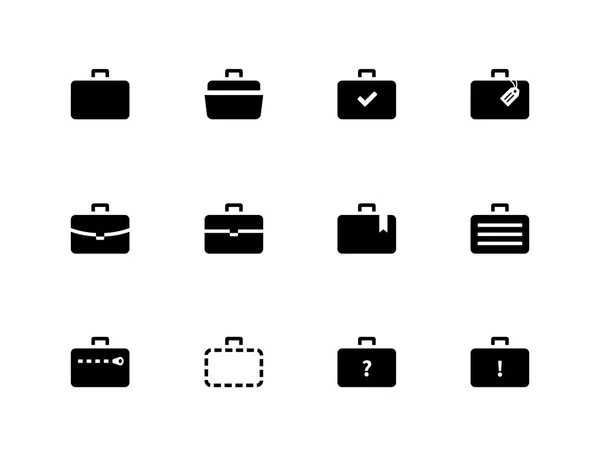 Case icons. Traveling bags and luggage. — Stock Vector