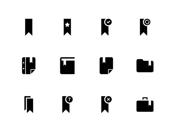 Signet, tag, icônes préférées sur fond blanc . — Image vectorielle