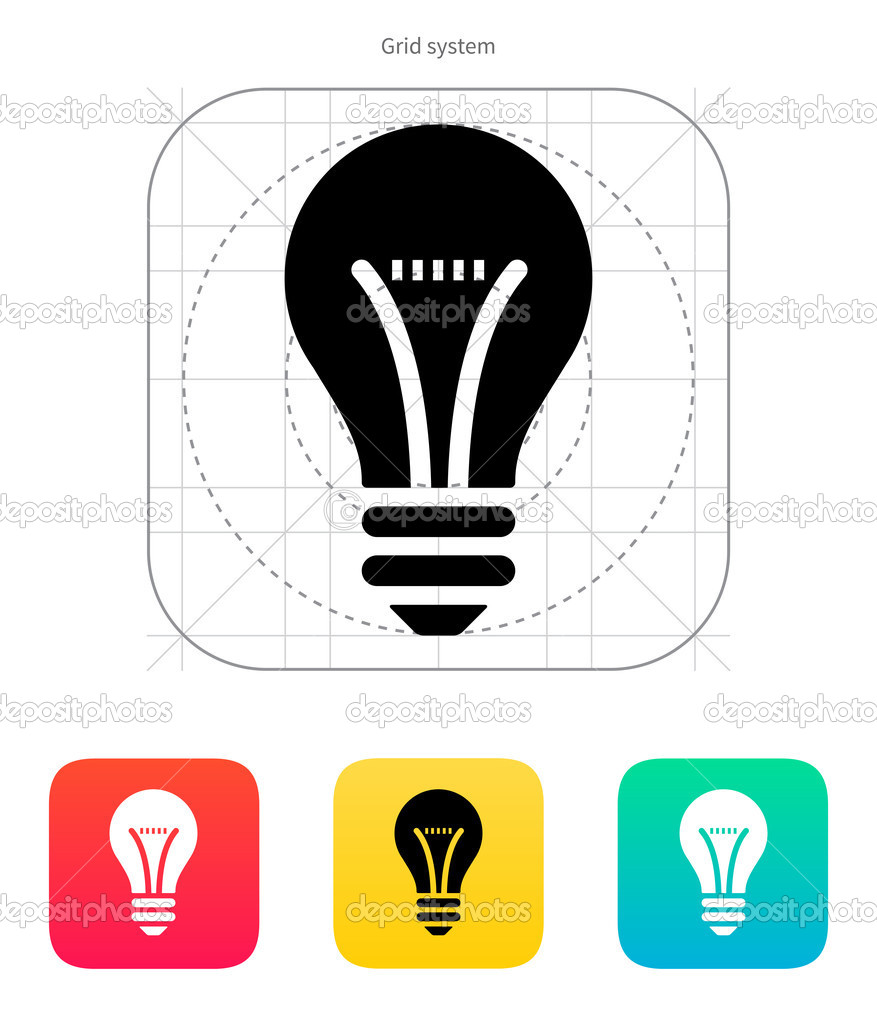 Bulb icon. Vector illustration.