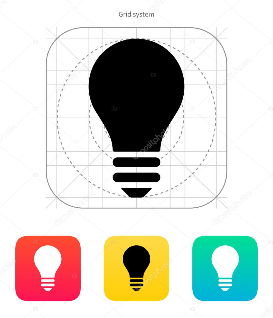 Light bulb icon. Vector illustration.
