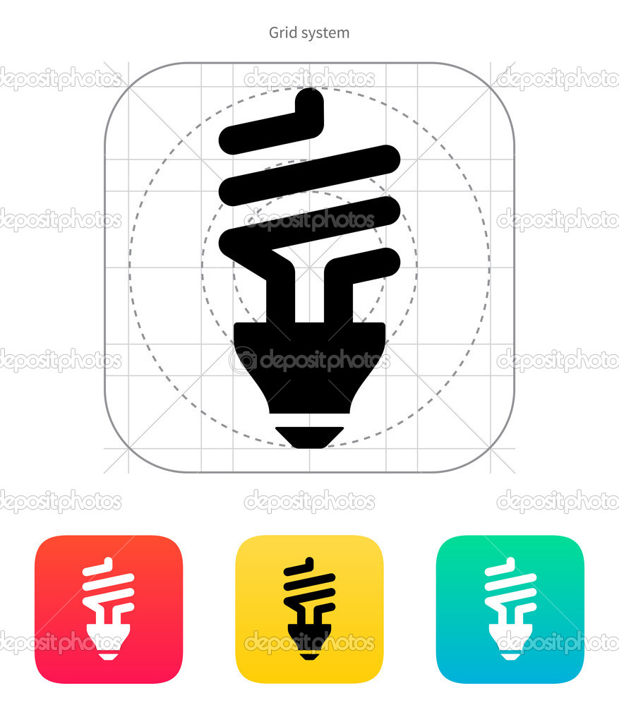 CFL bulb icon. Vector illustration.