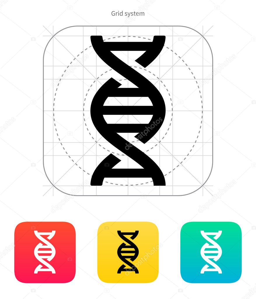 DNA icon. Vector illustration.