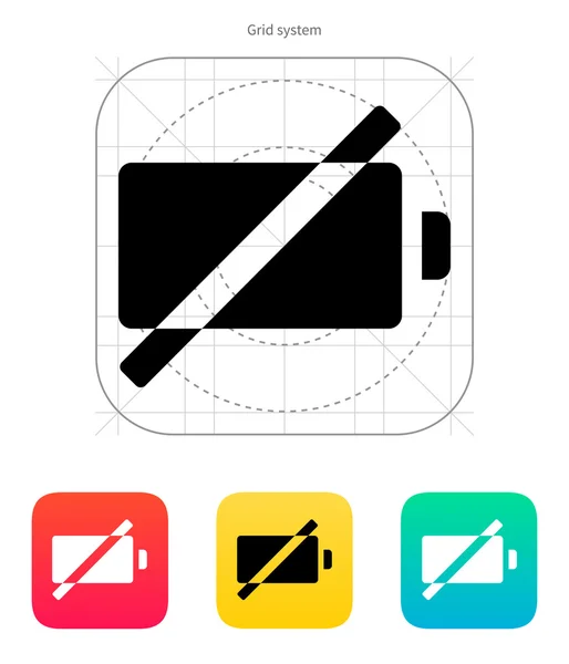 Gebroken accupictogram. vectorillustratie. — Stockvector