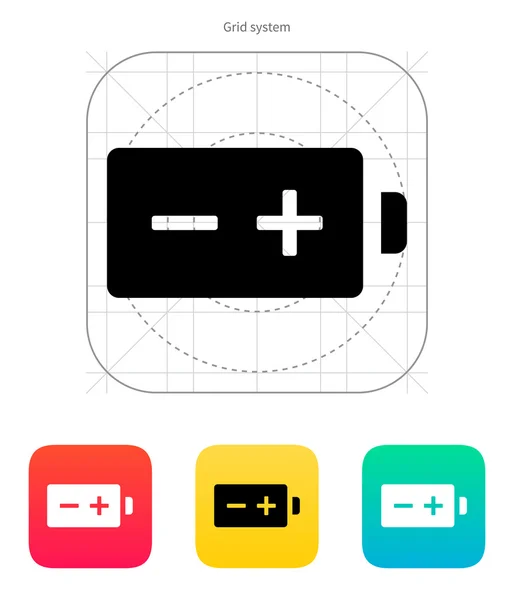 Polarity battery icon. Vector illustration. — Stock Vector