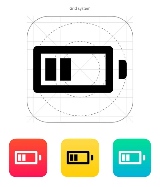 Half charge battery icon. Vector illustration. — Stock Vector