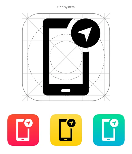 Nawigator ikonę telefonu. Ilustracja wektorowa. — Wektor stockowy