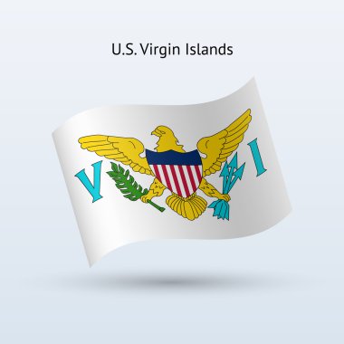 ABD virgin Adaları bayrak sallayarak formu.