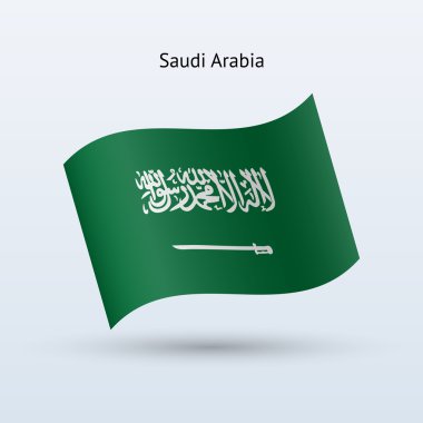 Suudi Arabistan bayrağı sallayarak formu.