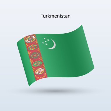 Türkmenistan bayrağı sallayarak formu.