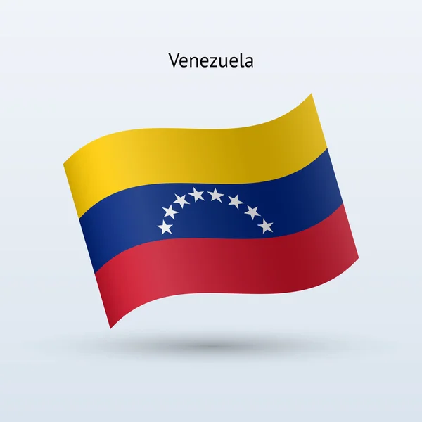 Venezuela vlag zwaaien formulier. vectorillustratie. — Stockvector