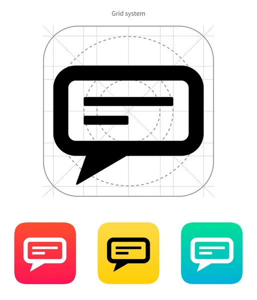 Text bubble icon. Vector illustration. — Stock Vector