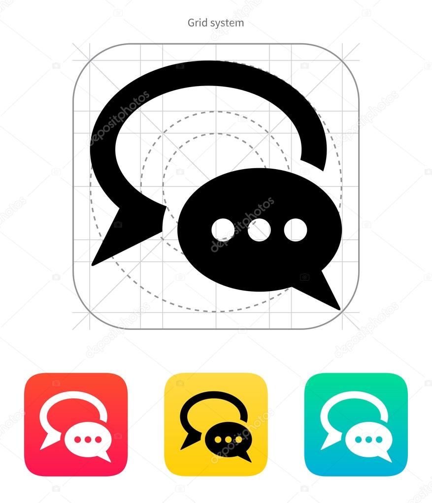 Dialogue bubble icon. Vector illustration.