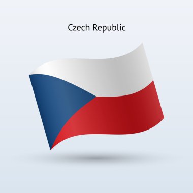 Czech Republic flag waving form.