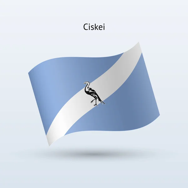 Drapeau ciskei agitant la forme. Illustration vectorielle . — Image vectorielle