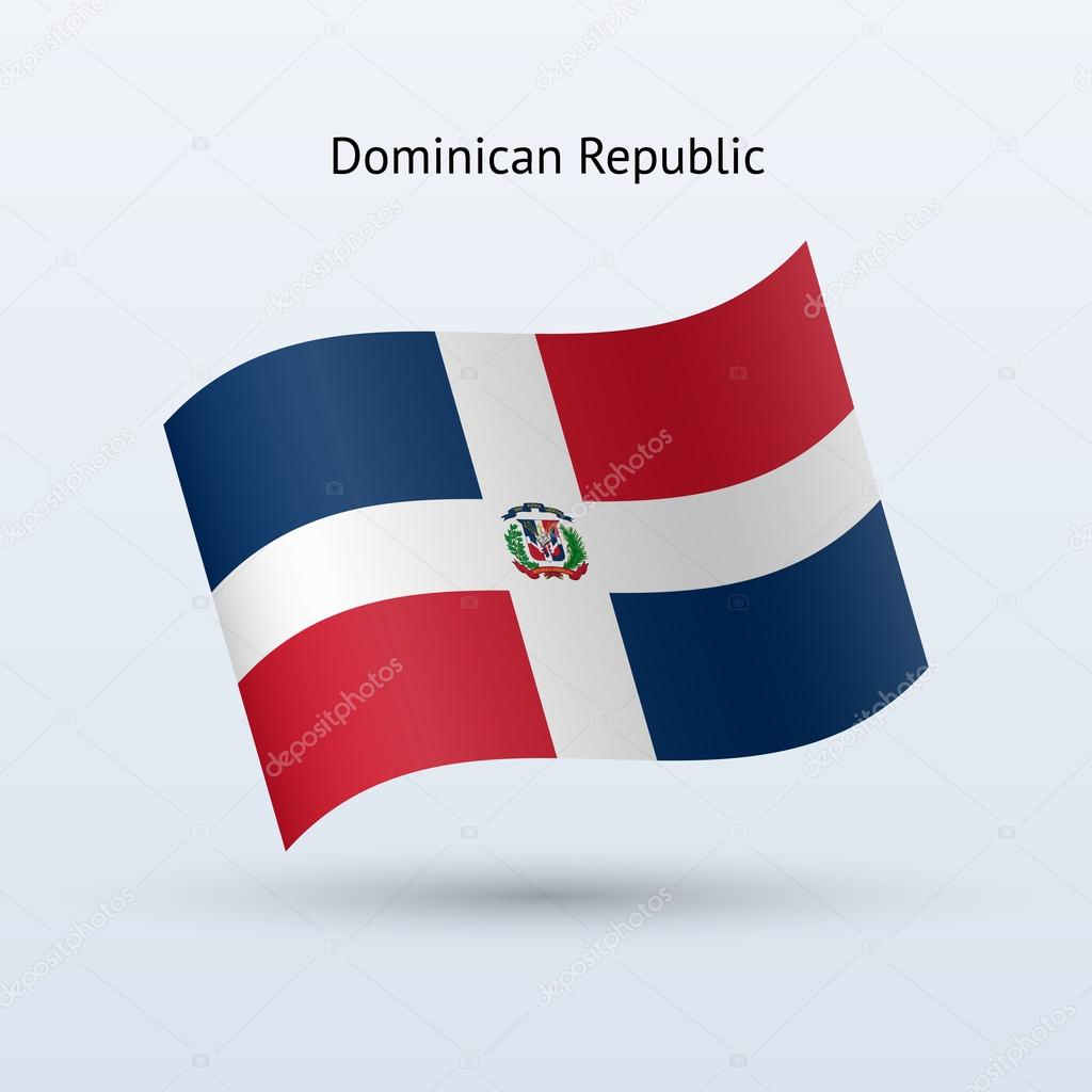Dominican Republic flag waving form.
