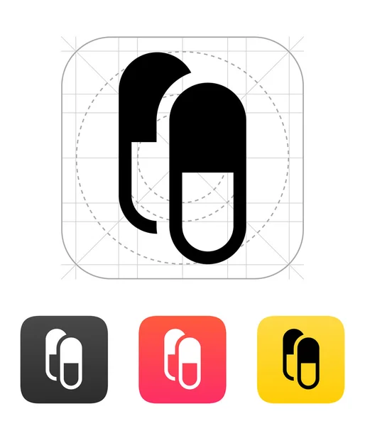 Pills Capsule icon. Vector illustration. — Stock Vector