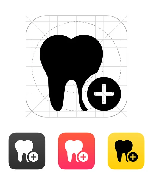 Tand pictogram toevoegen. — Stockvector