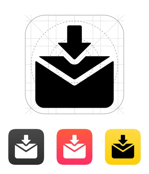 Pictogram voor binnenkomende e-mails. vectorillustratie. — Stockvector