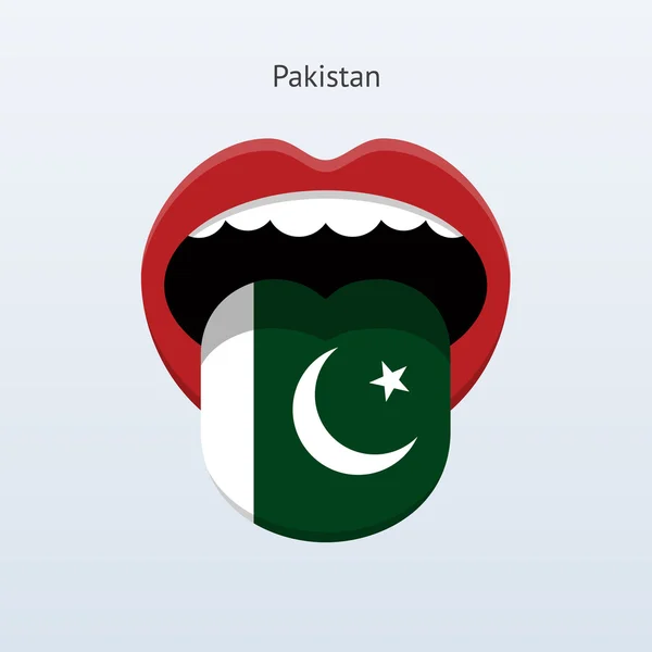 Lingua pakistana. Lingua umana astratta . — Vettoriale Stock