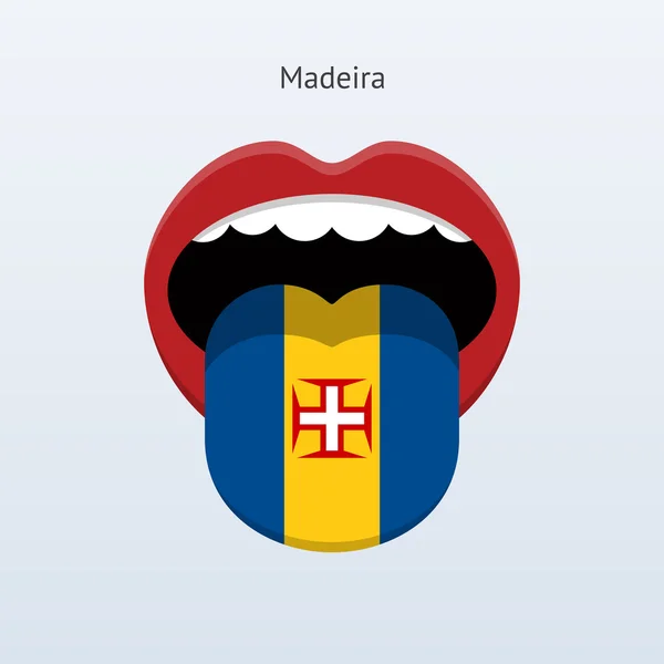 Lengua Madeira. Lengua humana abstracta . — Archivo Imágenes Vectoriales