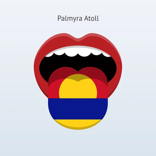 Palmyra Atoll language. Abstract human tongue. — Stock Vector