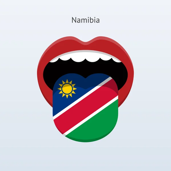Namibya dili. soyut insan dili. — Stok Vektör
