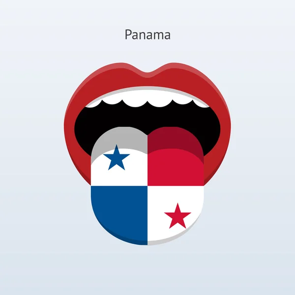 Język Panamy. streszczenie ludzki język. — Wektor stockowy