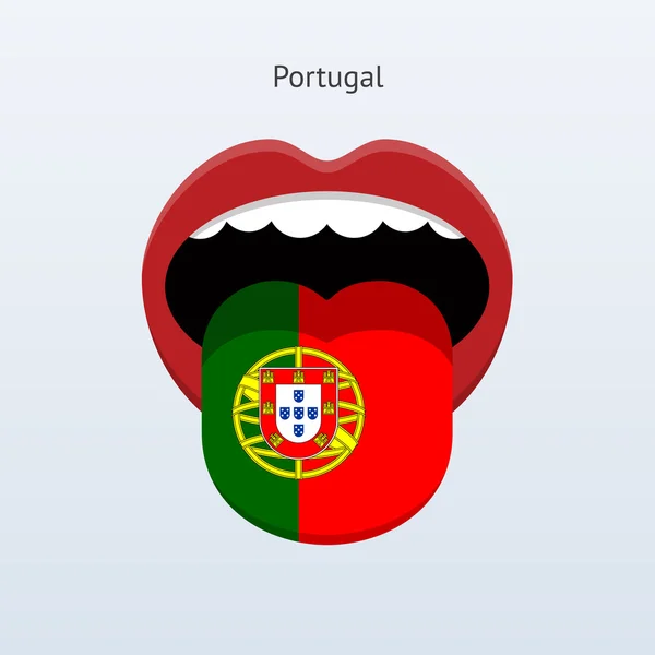 Portugal language. Abstract human tongue. — Stock Vector