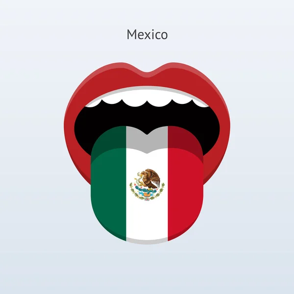 Mexico language. Abstract human tongue. — Stock Vector