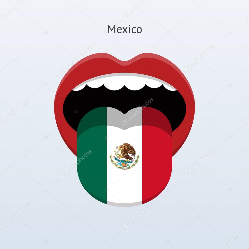 Mexico language. Abstract human tongue.
