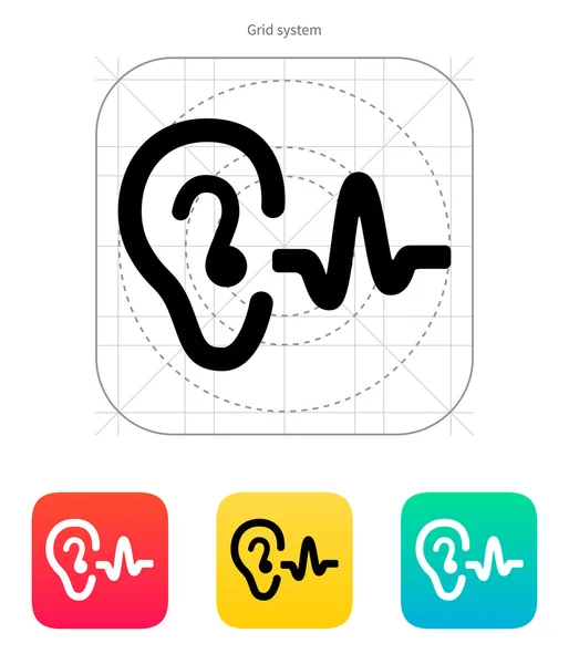 耳聴覚サウンド アイコン. — ストックベクタ