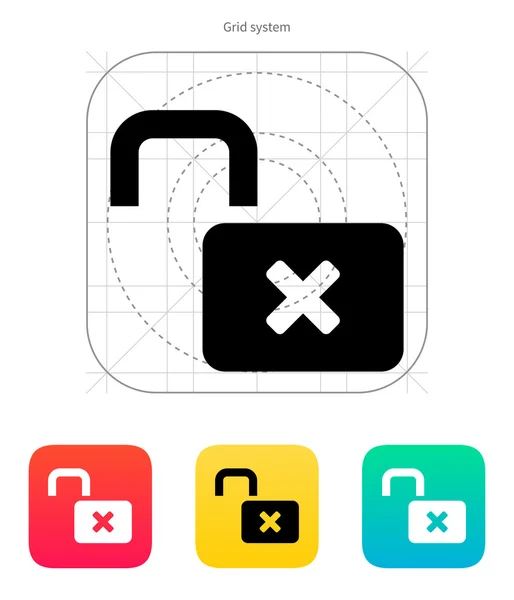 Verrouillage est ouvert icône . — Image vectorielle