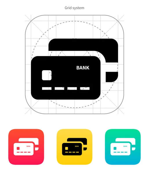 Bank creditcards pictogram. — Stockvector