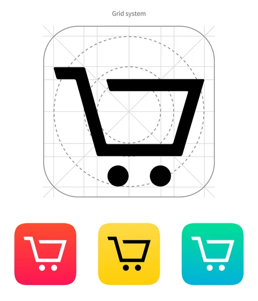 Empty supermarket shopping cart icon. — Stock Vector