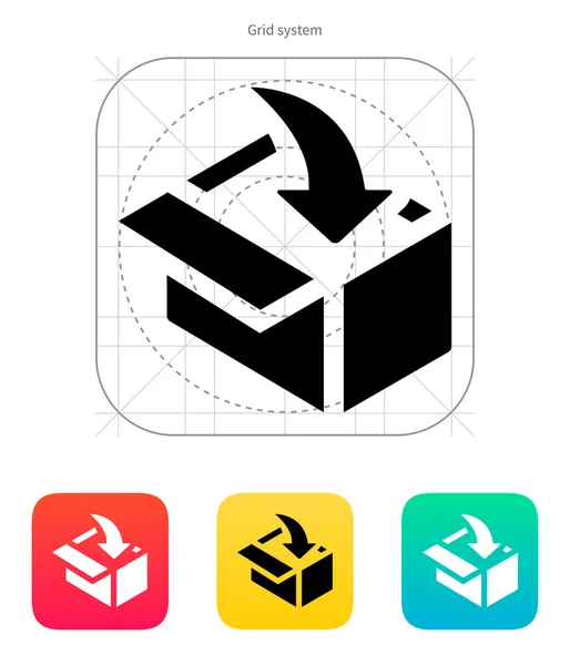 Завантаження піктограми коробки . — стоковий вектор
