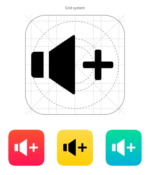 Luidsprekerpictogram. volume plus. — Stockvector