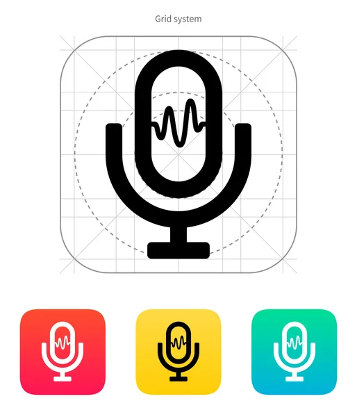 Microphone signal icon. — Stock Vector