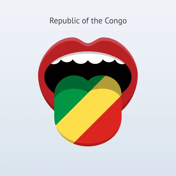 Repubblica del Congo lingua . — Vettoriale Stock