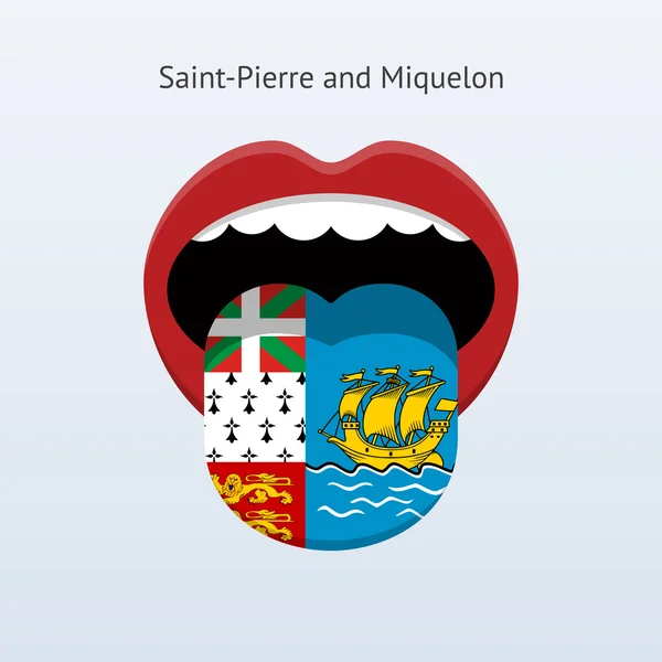 Língua Saint-Pierre e Miquelon . — Vetor de Stock