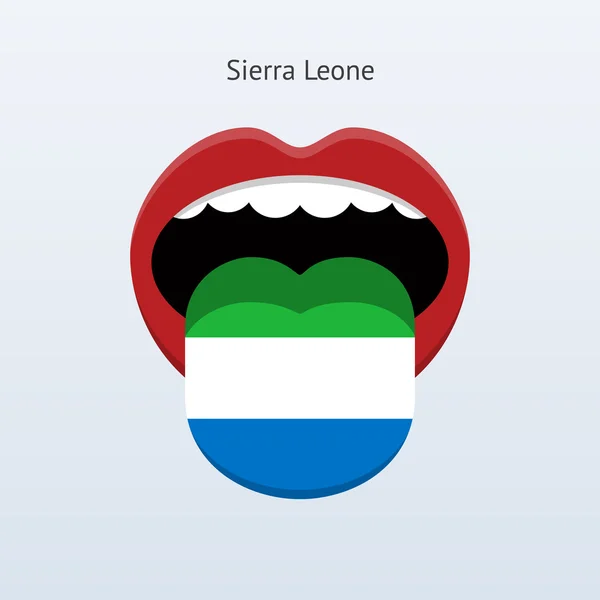 Sierra leone språk. abstrakta mänskliga tungan. — Stock vektor