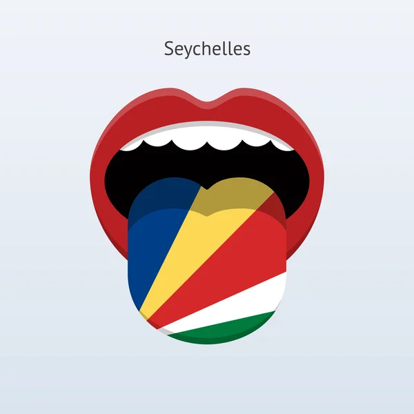 Seychelle-szigeteki nyelv. absztrakt emberi nyelv. — Stock Vector