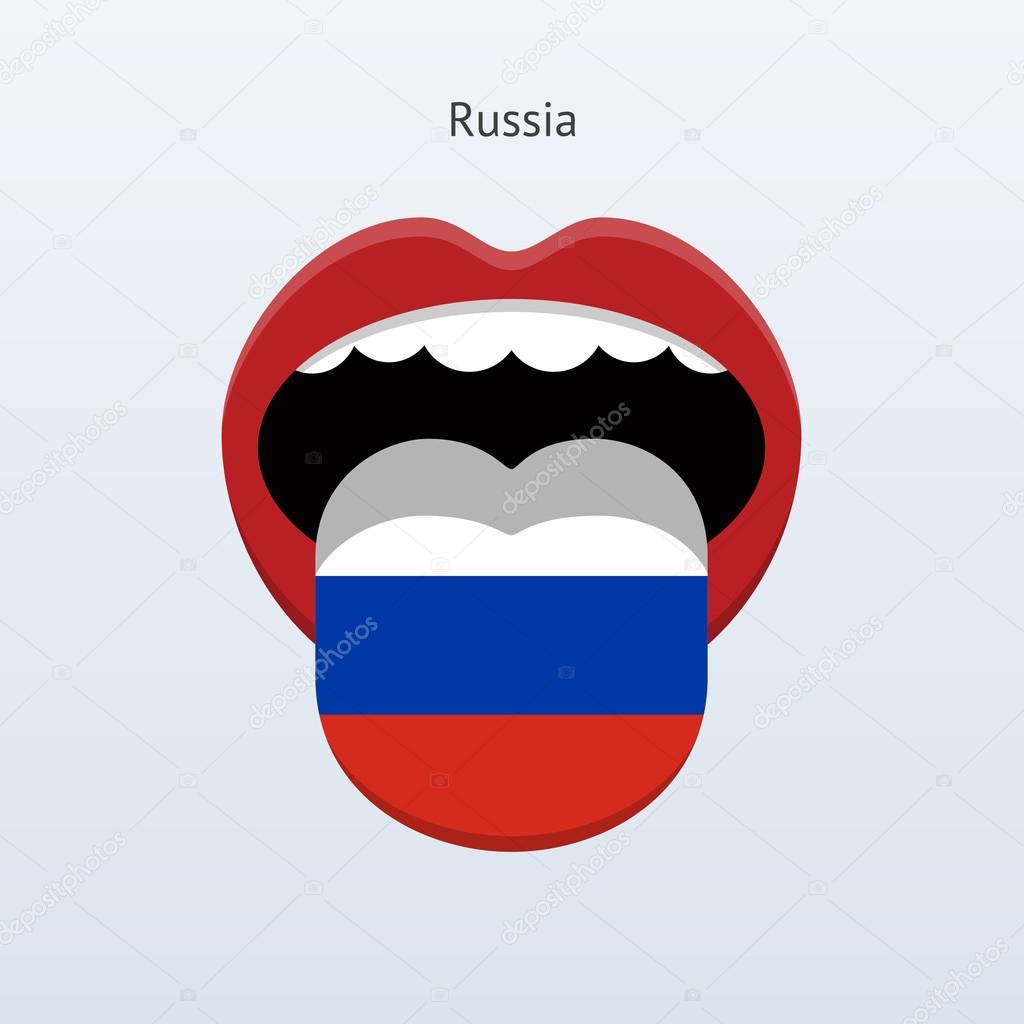 Russia language. Abstract human tongue.