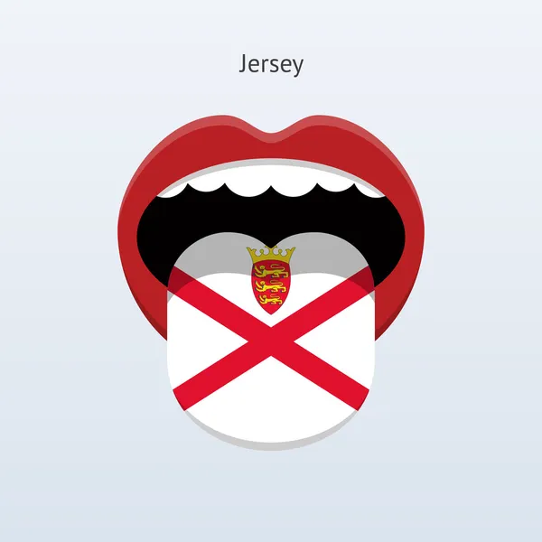 Idioma Jersey. Lengua humana abstracta . — Vector de stock