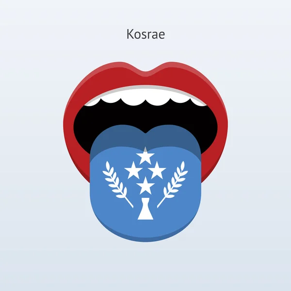 Língua Kosrae. Língua humana abstrata . —  Vetores de Stock