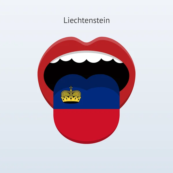 Lichtenštejnsko jazyk. abstraktní jazyk člověka. — Stockový vektor